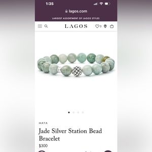 Women’s Lago Jade stretch bracelet.